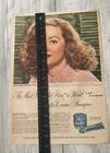Vtg Actress Bette Davis Lustre Creme  Magazine Ad 0c25