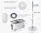 Michao Spin Mop Bucket Deluxe 360 Spinning Floor Cleaning System 6 Microfiber