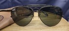 Vintage Ray Ban Usa Aviator B l  62 14 Black Frame Aviator Sunglasses 