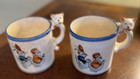 6 Vintage Cat Tail Handle Mugs   Made In Japan