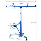 11ft 150lb Drywall Panel Lifter Hoist Jack Rolling Caster Lockable Diy Tool Blue