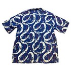 Vintage Reyn Spooner Hawaiian Shirt Music Note 90s Egyptian Cotton Aop 2xl Blue