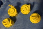 Tupperware Yellow Plastic Salt   Pepper Shakers Set Of 4 With Lids
