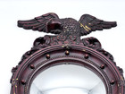 Syroco Federal American Eagle Convex Porthole Mirror 16  Vintage