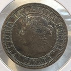 Canada 1876 - H Large 1 Cent Extra Fine Xf Condition Coin Queen Victoria