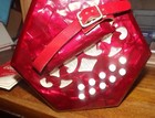 Vintage Concerina Anglo Red Italy 20 Key W box And Book Accordion