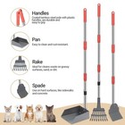 Dog Pooper Scooper  Dog Poop Tray And Rake Set  Pet Waste Removal Scoop With    