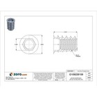 Zoro Select 903816-20-pk25 Hex Drive Threaded Insert  3 8 -16 Int Thrd Sz 