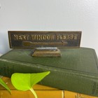 Vintage Brass Next Window Sign Used In Bank