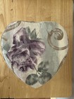 Croscill Chambord Cassis Fabric Heart Box Cover Amethyst Rose Scrolls   Pillow