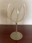 Pair Vintage Mid Century Modern Dorothy Thorpe Tulip Wine Goblets
