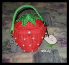     nwt Kate Spade X Target Pearl Embellished Strawberry Wicker Basket Bucket Bag