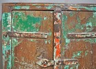 Antique Wooden Wall D  cor Window Panel Original Old Rustic Polychrome