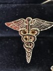 Vintage Cuff Links Caduceus Medicine Symbol Accessory With Tie Pin And Bar