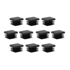 10 Pack 1  1x1 Square Tubing Plastic Hole Plug 1 Inch End Cap Tube Post Insert