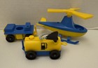 Vintage 1980s Playskool Lil Playmates Lot - 7 Figures   Vehicles - See Pics