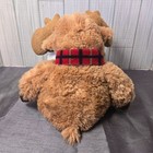 Ty Classic Lodges Moose Plush Stuffed Animal Red Plaid Scarf Authentic Tag