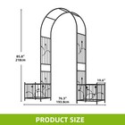 85 8  H Metal Garden Arbors With Planter Boxes Garden Arches F  Outdoor Backyard