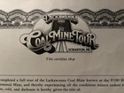 Vintage Miners Certificate Lackawanna Coal Co Slope  190 Mine Scranton Pa Unused