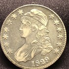 1829 50c Capped Bust Half Dollar  O-103 Die Lump Under Bust