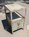 Antique Industrial Steel Work Table Bench Machine Shop Stand Mid Century