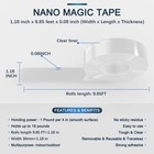 Heavy Duty Double Sided Mounting Tape  Removable  Transparent  1 18 x9 84  