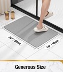 Shower Mat Non Slip  24 X 16 Inch Bath Mat For Tub With Drain Holes  Soft Pvc   