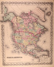 1857 Map  North America By J h  Colton   United States   Its Western Territories