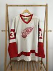 Vtg Kris Draper Detroit Red Wings Signed Ccm Nhl Fight Straps Sewn Jersey 52
