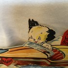 Vtg Valentine Mechanical Speed Boat 1930s Greeting Card