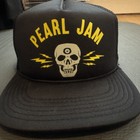 Pearl Jam Electric Skull Trucker Hat 2018 World Tour Home Shows Rare  Black 