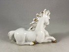 Vintage Retro 90s Porcelain White Unicorn Mother And Baby Figurine Sculpture