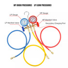 1x Ac Manifold Gauge Set A c Refrigeration 3ft Color Hose Fit R502 R22 R134a R12