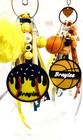 Sports Ball Key Chain Beaded Tasseled Handmade