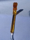Borzoi Czechoslovakia Perfume Top Model Dog Head Art Deco Figurine Glass Spoon