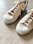 Vintage 1980s Nike All Court Us 7 White Blue Canvas Tennis Shoes Near Deadstock