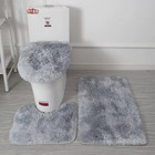 3pc Bathroom Rug Memory Foam Bath Mat Set - Small Large And Contour Bath Rugs