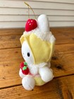 8    Amuse Yellow Usazukin Hoodie Strawberry Doll Japan Plush Stuffed Animal Rare