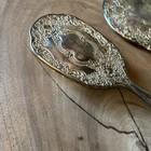 Vintage Silver Plated Hair Brush Mirror Heavy Silver Plated Ornate Vanity Set 