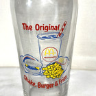 The Original Shake  Burger   Fries 6  Drinking Glass Mcdonalds 1995 Libbey Glass