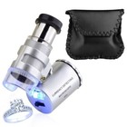 60x Eye Glass Led Light Magnifying Loupe Jewelry Jewelers Pocket Magnifier Loop
