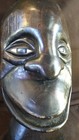 Native Wood Carving Tribal Folk Art African Statue Man Face Sculpture Carved
