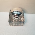 Large Antique Gorham Sterling Silver Cut Crystal Square Inkwell D1858 - Exc 
