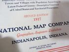 1927 Antique National Map Company Official Paved Road Commercial Survey Book