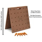 Bora Ck22tm Centipede Table Top - 20mm Dog Holes  Pair  as Shown 