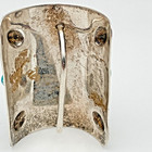 Vintage Navajo Sterling Silver  Turquoise Scarf Slide 