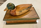 Vintage Tom Tabor Ducks Unlimited Pachmayr National Gun Classic Wooden Box Ammo