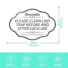 Clean Lint Trap Reminder Sign  Self-adhesive Waterproof And Clean Lint Trap 11