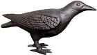 Primitive Large Realistic Decorative Cast Iron Raven Crow Black Bird Head Up