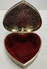 Godinger Silver Art Company Heart Shaped Jewery Container With Red Inner Lining